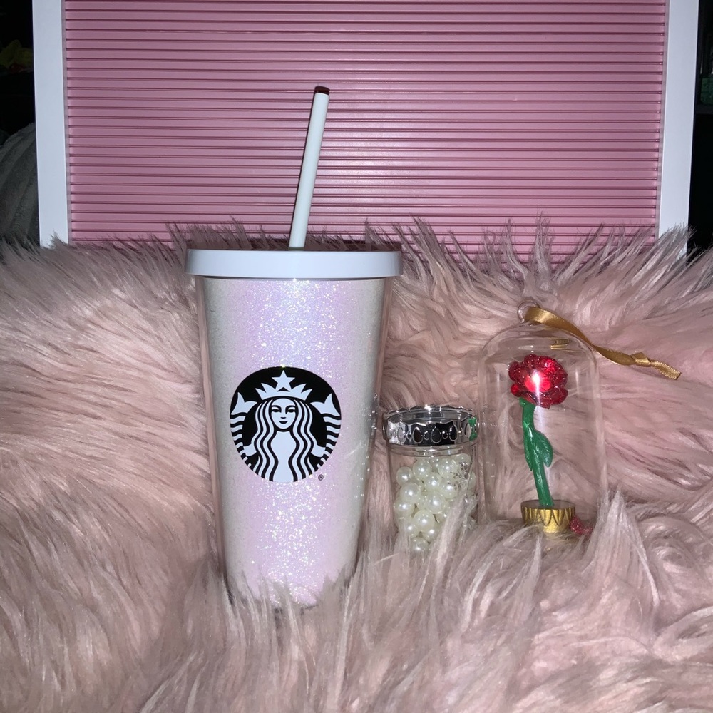 Starbucks White Glitter 2017